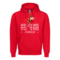 Red Welcome To The Jungle Zipper Hoodie - Bettercallsaul