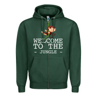 Sports Green Welcome To The Jungle Zipper Hoodie - Bettercallsaul