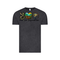 Vintage Black peace love largemouth bass Vintage Tee - LillyAllenDesigns