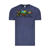 Vintage Denim peace love largemouth bass Vintage Tee - LillyAllenDesigns