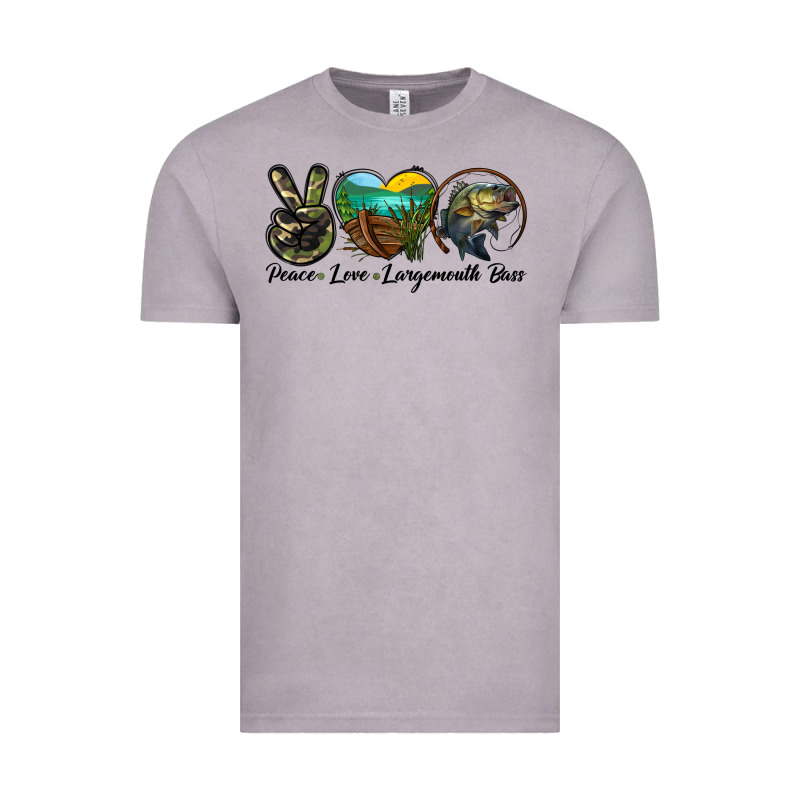 Peace Love Largemouth Bass Vintage Tee by LillyAllenDesigns | Teevron