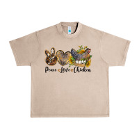 French Oak peace love chicken Urban Heavy Tee - LillyAllenDesigns