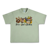 Oil Green peace love chicken Urban Heavy Tee - LillyAllenDesigns