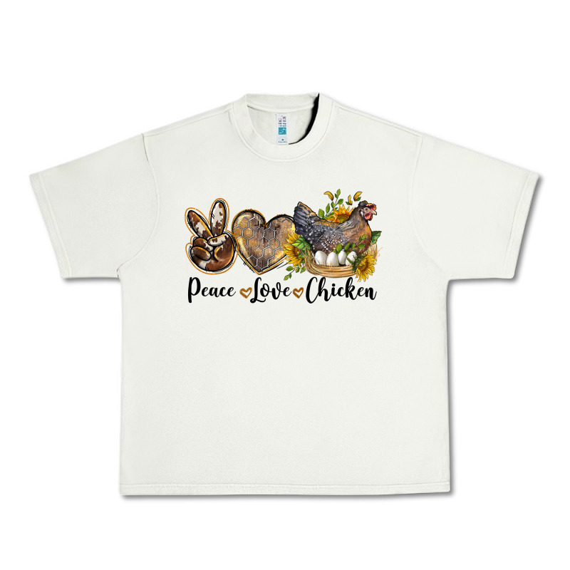 Peace Love Chicken Urban Heavy Tee by LillyAllenDesigns | Teevron