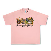 Salmon peace love chicken Urban Heavy Tee - LillyAllenDesigns