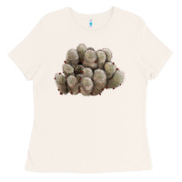Bone brown flowered cactus Ladies Tee - LillyAllenDesigns