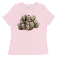 Bubblegum Pink brown flowered cactus Ladies Tee - LillyAllenDesigns