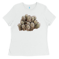 White brown flowered cactus Ladies Tee - LillyAllenDesigns