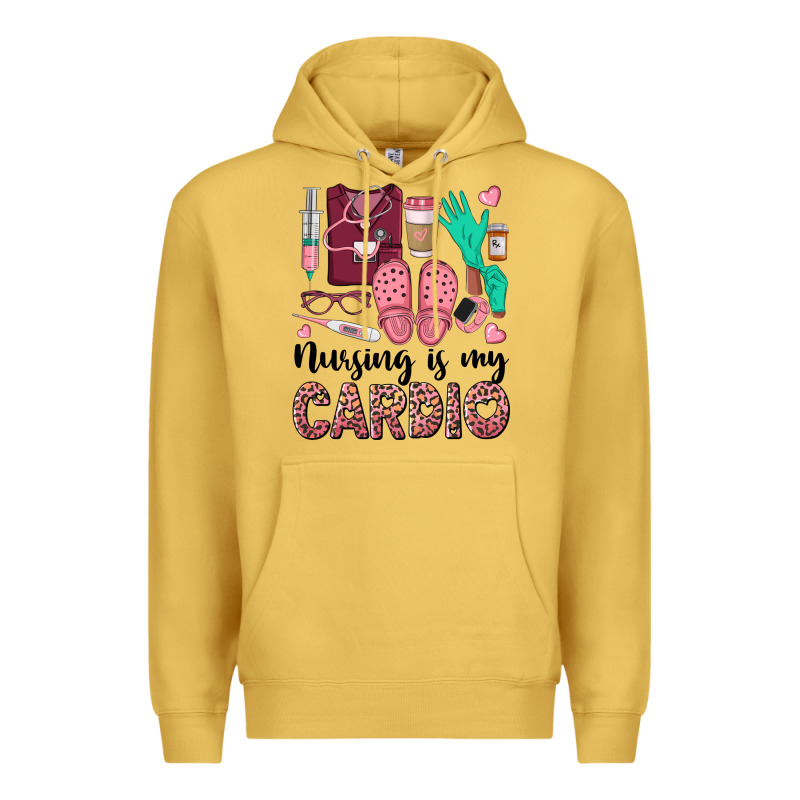 Nursing Is My Cardio Premium Hoodie by BarkalooDesign | Teevron