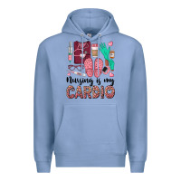 Colony Blue nursing is my cardio Premium Hoodie - BarkalooDesign