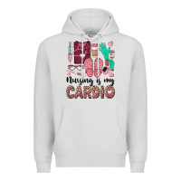 Dove Grey nursing is my cardio Premium Hoodie - BarkalooDesign