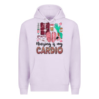 Lilac nursing is my cardio Premium Hoodie - BarkalooDesign