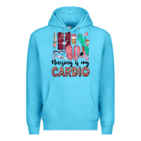 Ocean Blue nursing is my cardio Premium Hoodie - BarkalooDesign