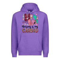 Purple nursing is my cardio Premium Hoodie - BarkalooDesign
