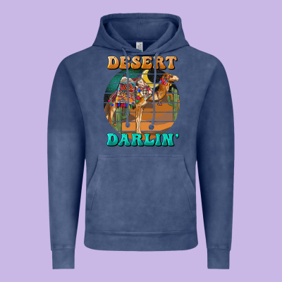 Desert Darling Camel Vintage Hoodie Designed By Barkaloodesign