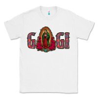 White Gigi Lady Of Guadalupe Classic Tee - Jasminsmagicworld