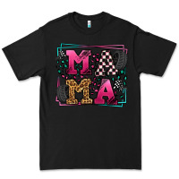 Black Racing leopard frame mama Mother's Day Premium Tee - LillyAllenDesigns