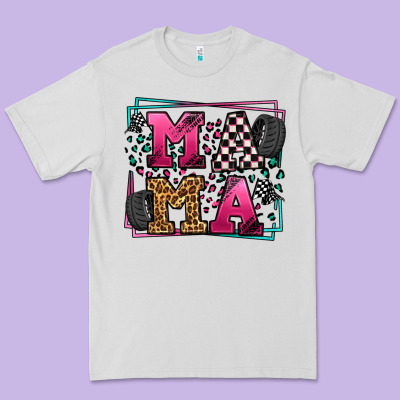 Racing Leopard Frame Mama Mother's Day Premium Tee Designed By Lillyallendesigns