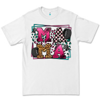 White Racing leopard frame mama Mother's Day Premium Tee - LillyAllenDesigns
