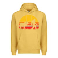 Antique Gold sasquatch and unicorn vintage Premium Hoodie - artisFamous