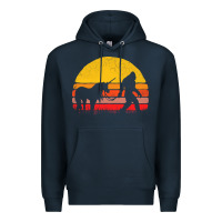 Navy sasquatch and unicorn vintage Premium Hoodie - artisFamous