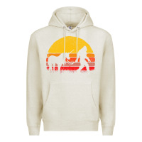 Oatmeal Heather sasquatch and unicorn vintage Premium Hoodie - artisFamous