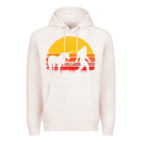 Pale Pink sasquatch and unicorn vintage Premium Hoodie - artisFamous