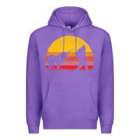 Purple sasquatch and unicorn vintage Premium Hoodie - artisFamous