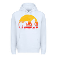 White sasquatch and unicorn vintage Premium Hoodie - artisFamous
