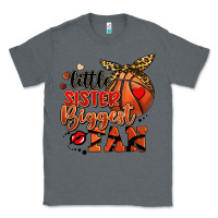 Charcoal Heather little sister biggest fan basketball Classic Tee - FaDigitalArtStudio
