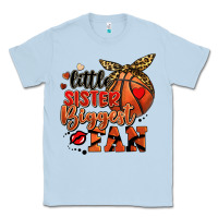 Dusty Blue little sister biggest fan basketball Classic Tee - FaDigitalArtStudio