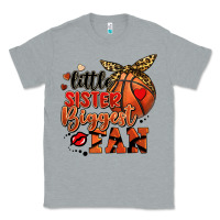 Heather Grey little sister biggest fan basketball Classic Tee - FaDigitalArtStudio