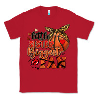 Red little sister biggest fan basketball Classic Tee - FaDigitalArtStudio