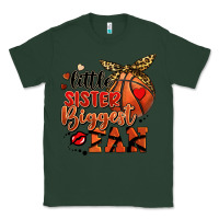 Sports Green little sister biggest fan basketball Classic Tee - FaDigitalArtStudio
