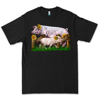 Black Mom With White Chester Pig And Baby Pig Premium Tee - LillyAllenDesigns