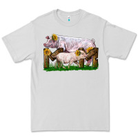 Dove Grey Mom With White Chester Pig And Baby Pig Premium Tee - LillyAllenDesigns