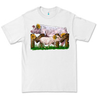 White Mom With White Chester Pig And Baby Pig Premium Tee - LillyAllenDesigns