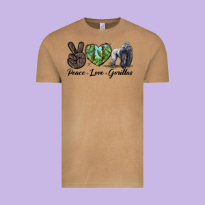Peace Love Gorillas Vintage Tee Designed By Lillyallendesigns