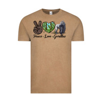 Vintage Coffee Peace Love Gorillas Vintage Tee - LillyAllenDesigns