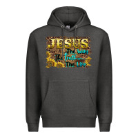 Charcoal Heather jesus the way the truth the life Premium Hoodie - BarkalooDesign