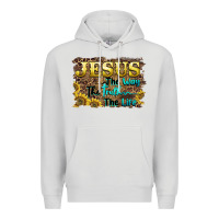 Dove Grey jesus the way the truth the life Premium Hoodie - BarkalooDesign