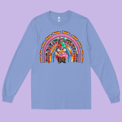 Teacher Gnome Rainbow Long Sleeve Tee Designed By Artiststas
