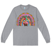 Heather Grey teacher gnome rainbow Long Sleeve Tee - Artiststas