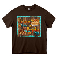 Chocolate Brown autumn skies pumpkin pies tumbler Heavy Core Tee - BundleAndBundleShop