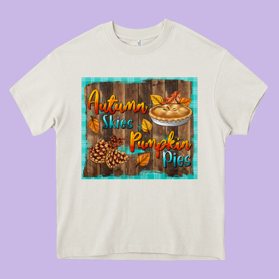 Autumn Skies Pumpkin Pies Tumbler Heavy Core Tee Designed By Bundleandbundleshop