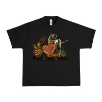 Black Peace Love T Rex Urban Heavy Tee - LillyAllenDesigns