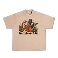 Burro Peace Love T Rex Urban Heavy Tee - LillyAllenDesigns