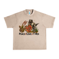 French Oak Peace Love T Rex Urban Heavy Tee - LillyAllenDesigns