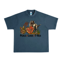 Midnight Navy Peace Love T Rex Urban Heavy Tee - LillyAllenDesigns