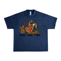 Navy Peace Love T Rex Urban Heavy Tee - LillyAllenDesigns